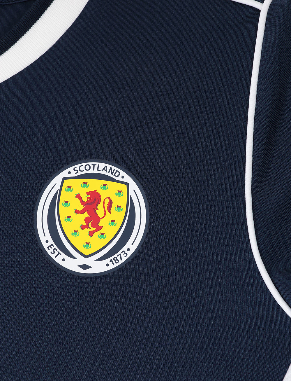 Official Team Scotland Kids Tipped T-Shirt - Navy - The World Football Store