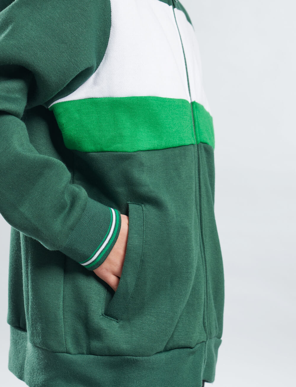 Official Celtic Kids Full Zip Hoodie - Green - The World Football Store