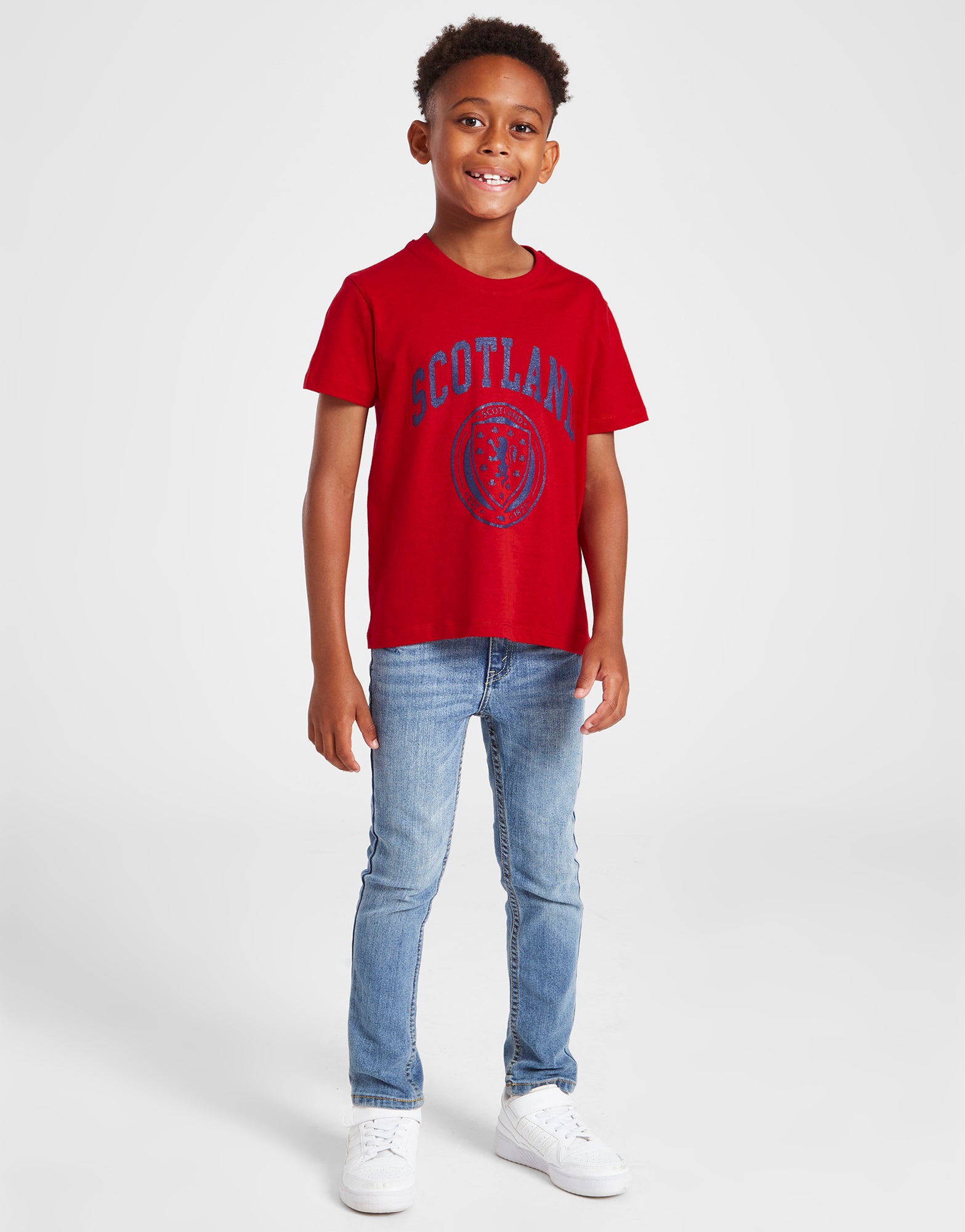 Official Team Scotland Kids logo T-Shirt - Red - The World Football Store